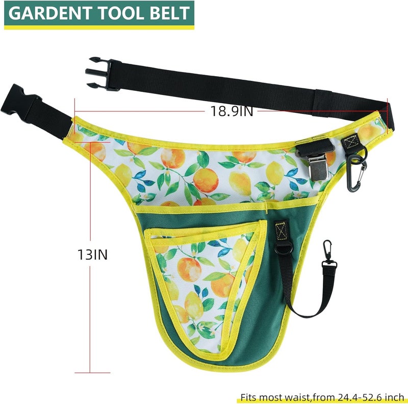 KUNN Garden Tool Belt for Women,Waist Pouch Apron with Pockets for Gardening,Florists - Image 2